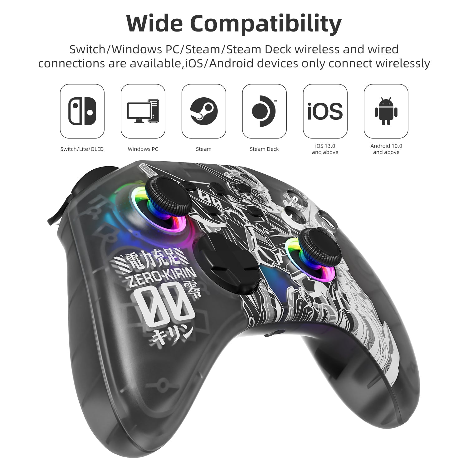 Mytrix Zero-Kirin Wireless Pro RGB Controller for switch Mytrix Zero-Kirin Wireless Pro RGB Controller for switch
